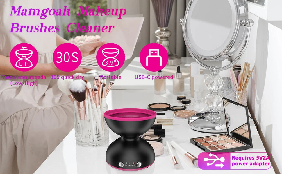 Two Gears Speed Makeup Brush Cleaner Machine,