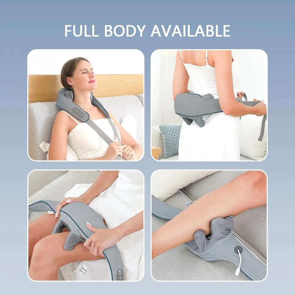 Prime Lifestyle Hub™ -Wireless Neck and Back Massager with Heat and Vibration