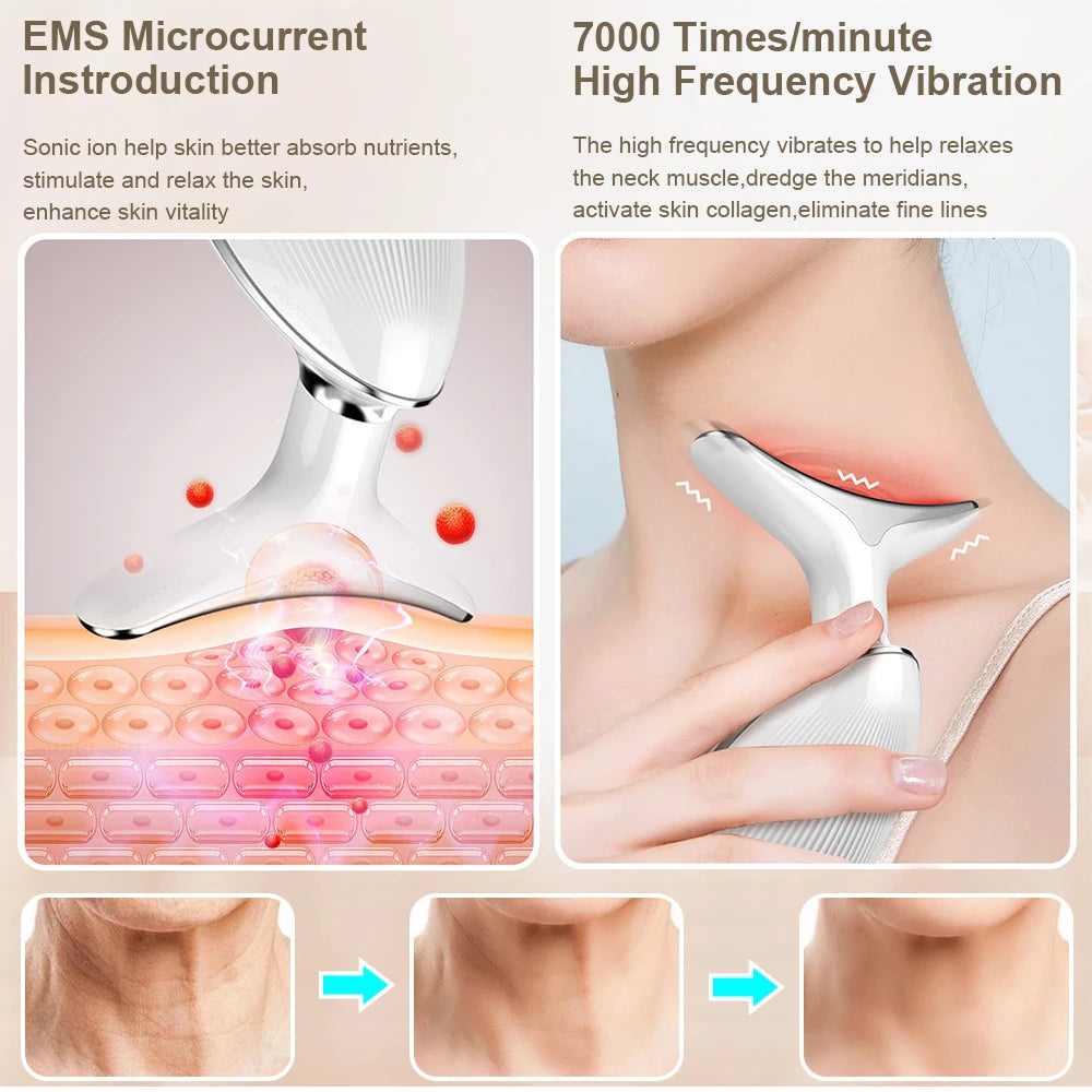 Prime Lifestyle Hub™ -Neck & Face Lifting Massager EMS Skin Tightening Device