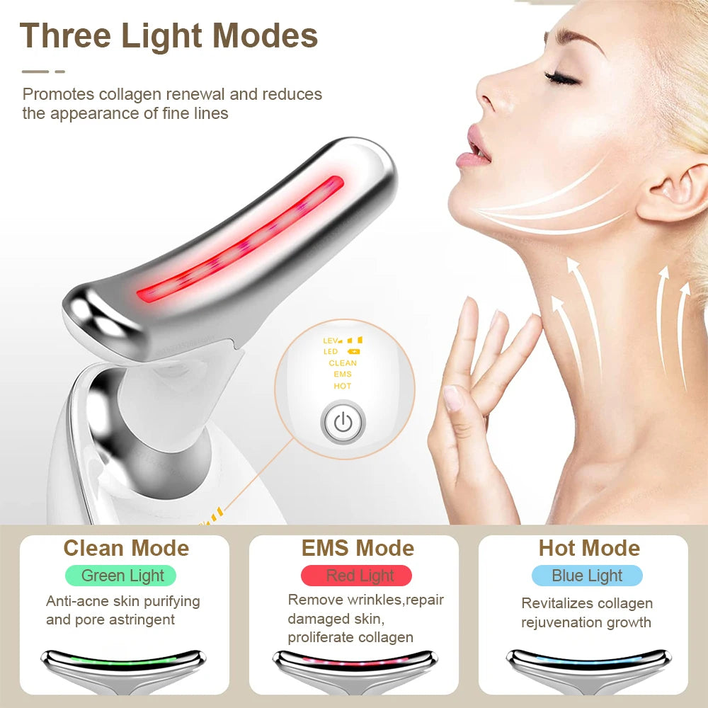 Prime Lifestyle Hub™ -Neck & Face Lifting Massager EMS Skin Tightening Device